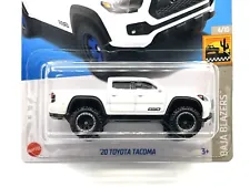 2023 Hot Wheels '20 Toyota Tacoma (white) #207 w/Real Riders SUPER CUSTOM