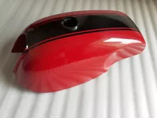 CUSTOM CAFE RACER GAS FUEL PETROL TANK TRIUMPH NORTON LYTA AJS CHERRY AND BLACK