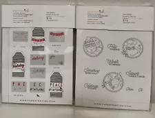 Papertrey Ink RETIRED 2014 Text Style Stamps: Holiday Tags, Pompom Pals Xmas