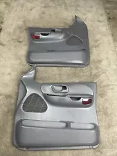 99-03 Ford F-150 Crew Cab OEM Pair Of Power Door Panels Dark Gray Free Shipping