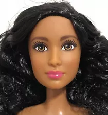 Barbie Fashionista African American Curly Black Hair Nude Doll for Customizing