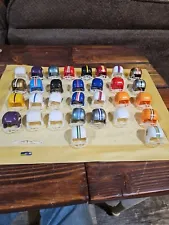 Lot Of 31 Vintage NFL Mini Gumball Vending Machine Football Baseball Helmets