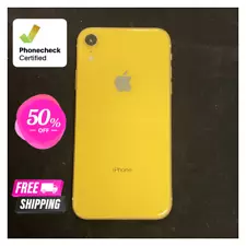 Apple iPhone XR 64GB Very Good Unlocked Coral Yellow Verizon Sprint Boost iOS