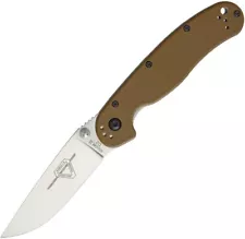 Ontario Rat II Knife Coyote Brown Nylon Handle D2 Plain Drop Point 8828CB