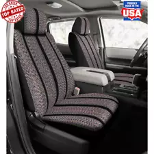 Universal Heavy-Duty Truck Seat Cover 2PC Woven Fabric Protection All Weather US