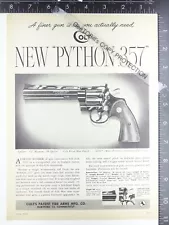 1955 vintage ADVERTISING for Colt Python .357 357 Magnum gun revolver 38 special