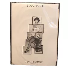 Vintage TOUCHABLE Real Silk White Stockings Sz Small Fine Hosiery Made in Europe