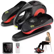 Under Desk Elliptical, Electric Ellipse Leg Exerciser While Sitting w/Remote&LCD