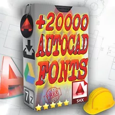 +20000 AUTOCAD FONTS COLLECTION FOR CAD AND OTHER PROGRAMS USE SAME FONTS FORMAT