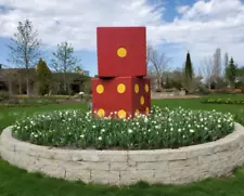 Giant Dice 4' X 4' Huge Outdoor Sculpture Casino Gambling Promotion