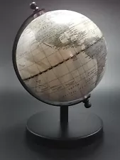 7.5 Inch Tabletop World Globe for Desk Decor Gray/Black