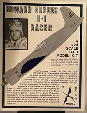 Howard Hughes H-1 Racer: A 1/24 Scale Card Model Kit