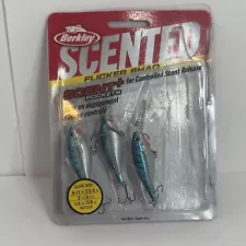 New Listing3 Pack Berkley Flicker Shad #5Lures Blue Tiger 2"