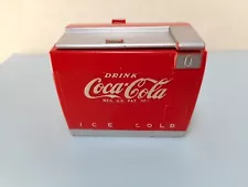 Vintage 1950's Miniature Coca Cola Ice Chest Freezer Music Box - works perfectly