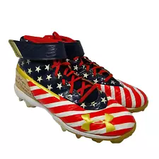 Under Armor Bryce Harper 5Y Baseball Cleats 4201341142 USA Flag Constitution