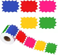 500 Pack Starburst Price Stickers Garage Sale Tags Signs for Retail Store Yard