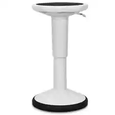 White Wobble Chair Active Learning Stool with Adjustable Height