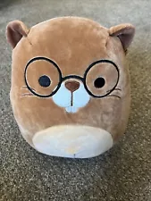 Squishmallow Chip Beaver Plush Glasses Kellytoy Stuffed Animal Pillow 7”