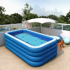 Large Household Swimming Pool Blue And White 120*67*24in