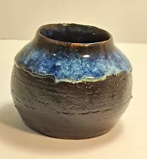 Art Pottery Salt Glazed Vase - Signed by Artist