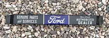 VINTAGE FORD AUTHORIZED DEALER LARGE 32x3" LARGE PORCELAIN OVERHEAD GAS OIL SIGN