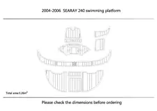 2006 Sea Ray 240 sundeck Swim Platform Pads 1/4" 6mm EVA Teak