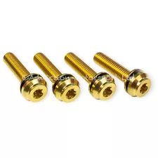 4x Gold Titanium Handlebar Clamp Screws Bolt M8x35 for BMW F 900 XR 2020-2023