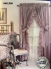 M 4402 SEW PATTERN HOME WINDOW DECOR CURTAINS DRAPES VALANCE VICTORIAN BOWS UC