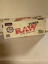 RAW Cigarette TUBES - BOX of 200 - 84mm/ 17mm tip