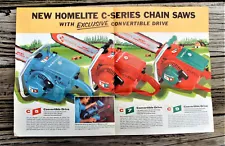 1963 Homelite Chain Saws C Series Dealer Sales C5 C7 C9 Advertising Brochure NOS