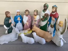 12 Piece Nativity Blow Mold Set