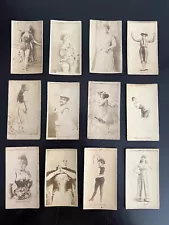 Lot of 12 Different 1890s Sweet Caporal Cigarettes N245 Actresses Tobacco Cards