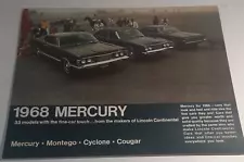 Original 1968 Mercury, Montego, Cyclone, & Cougar Dealer Sales Brochure Fc3