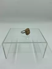 Sterling silver citrine ring 925, size 8, 8 g