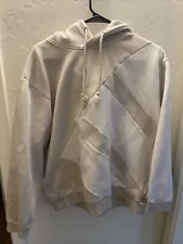 adidas men Hoodie Large Tan And White