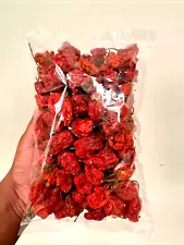 Whole Dried Carolina Reaper Extreme Hot Peppers 100+ FREE Pods Free Shipping