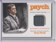 CRYPTOZOIC PSYCH SEASONS 1-4 WARDROBE DET. CARLTON LASSITER'S GREY PANTS M17