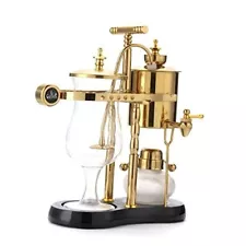 Belgian/Belgium Family Balance Siphon/Syphon Coffee Maker, Classic Golden