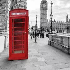 Red English British Telephone Booth Call Box Outdoor Indoor Aluminum Phone Booth