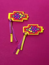 1994 Barbie High Stepper Horse Replacement Barrettes W/ Ribbon For Mane Hair