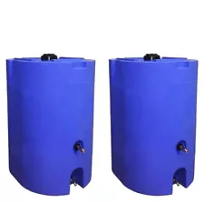 WaterPrepared 160 Gal Stackable Utility Water Tank w/Large Cap, Blue (Open Box)