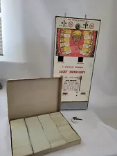 Vintage Lucky Horoscope Coin Op Machine with Numbers & Keys A Birthday Reading!