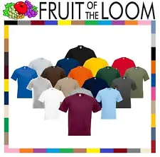 Fruit Of The Loom T Shirt T Shirts Short Sleeve 100% Cotton ! Plain Men/Women