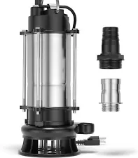 [Clearance]Discount! Sump Pump 1/2HP Stainless Steel Submersible Pool Water Pump