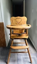 Vintage Wooden High Chair