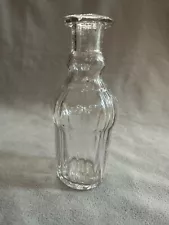 Hand-Blown Clear Glass Bottle