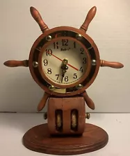 Wooden Ships Wheel Clock.