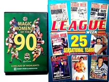 Rugby League Week 25 Years Book & VB Magic Moments of the 1990's DVD lot