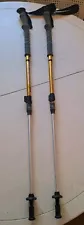 Black Diamond Trail Flicklock Contour Trekking Poles Walking Hiking Sticks Gold!