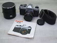 Pentax K-1000 35mm SLR Camera + 28mm Lens, Strap, Lens Case